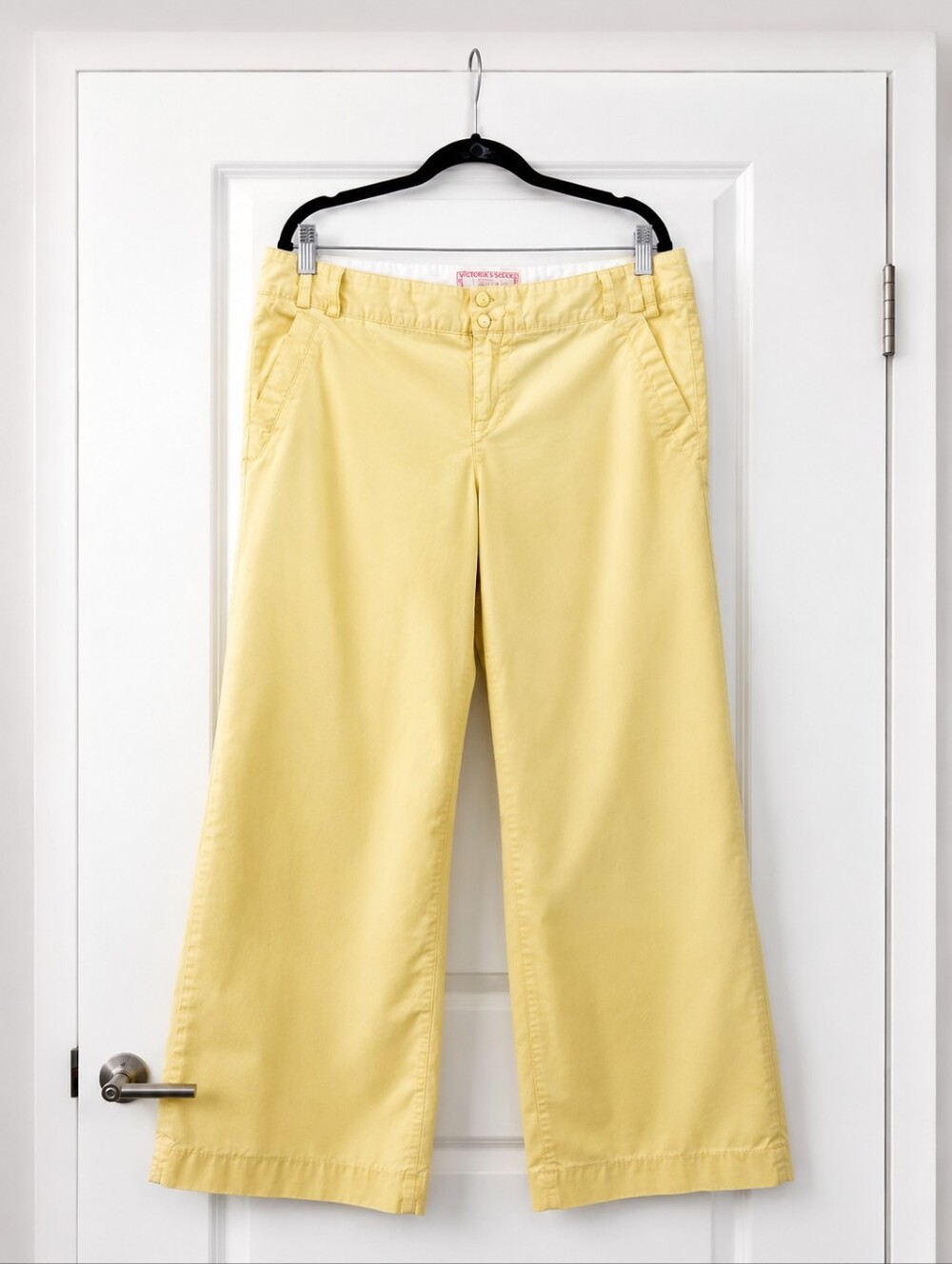 American Eagle Outfitters Women's Yellow Wide-Leg Trousers Size 16
